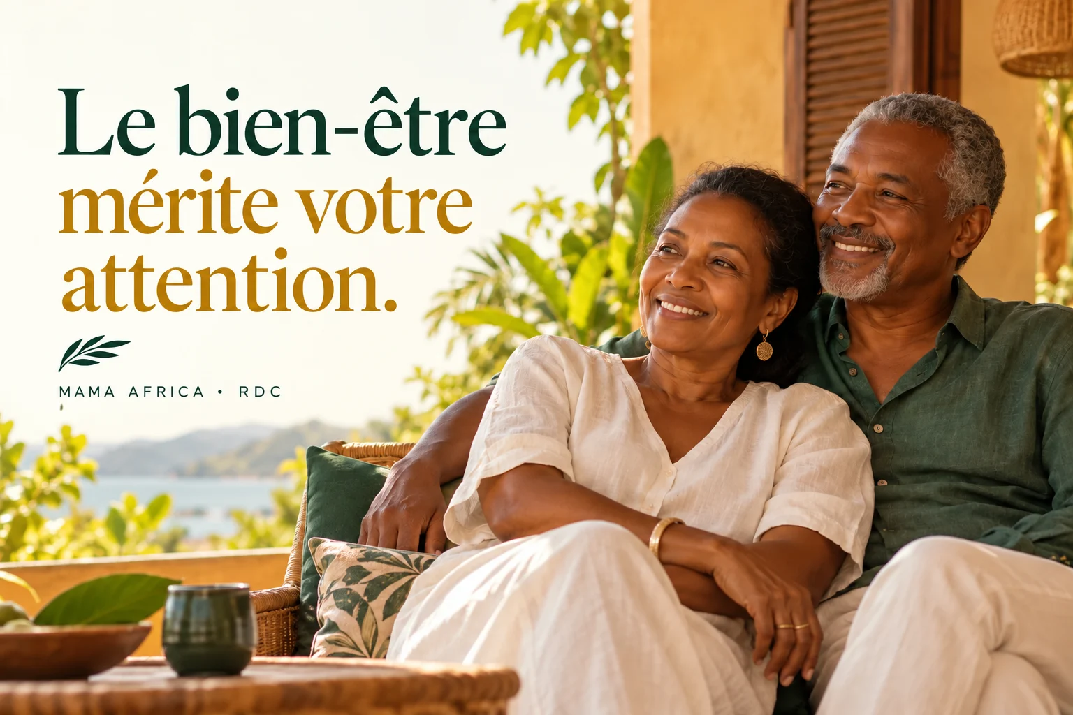 Un couple sur une terrasse — Le bien-être mérite votre attention